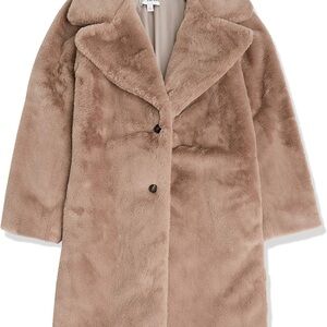 Amazon the drop Kiara Loose-Fit Long Faux Fur Coat medium never worn